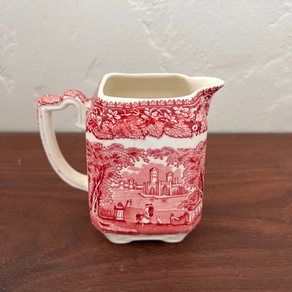 Mason’s Vista Pink Square Creamer vintage ironstone English China transferware - Picture 7 of 10